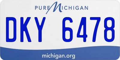 MI license plate DKY6478