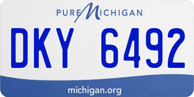MI license plate DKY6492