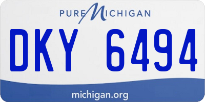 MI license plate DKY6494