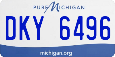 MI license plate DKY6496