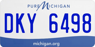 MI license plate DKY6498