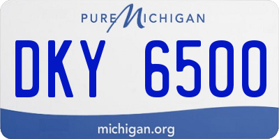 MI license plate DKY6500