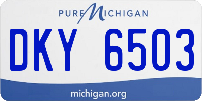 MI license plate DKY6503