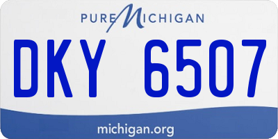 MI license plate DKY6507