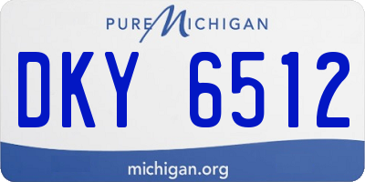 MI license plate DKY6512