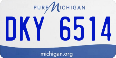 MI license plate DKY6514