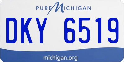 MI license plate DKY6519