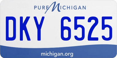 MI license plate DKY6525
