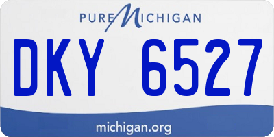 MI license plate DKY6527