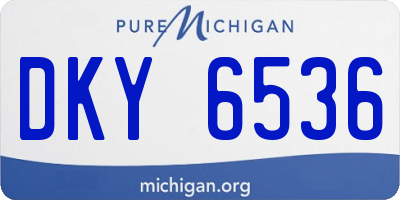 MI license plate DKY6536
