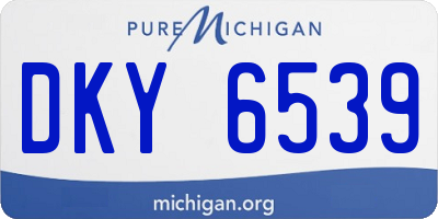 MI license plate DKY6539