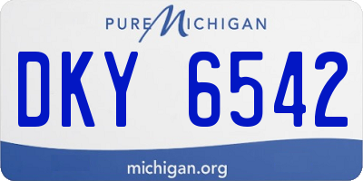 MI license plate DKY6542