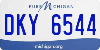 MI license plate DKY6544
