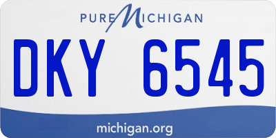 MI license plate DKY6545