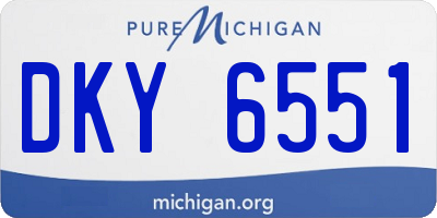 MI license plate DKY6551