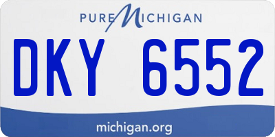 MI license plate DKY6552