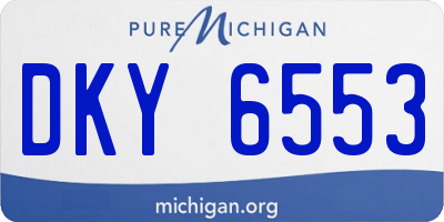 MI license plate DKY6553