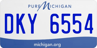 MI license plate DKY6554