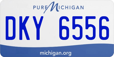 MI license plate DKY6556