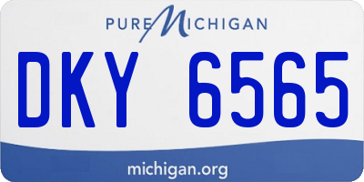 MI license plate DKY6565