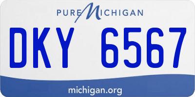 MI license plate DKY6567