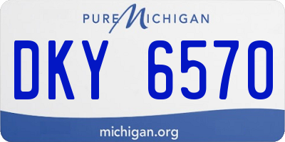 MI license plate DKY6570
