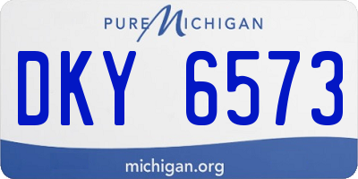 MI license plate DKY6573