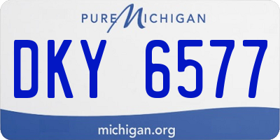 MI license plate DKY6577