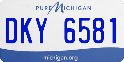 MI license plate DKY6581
