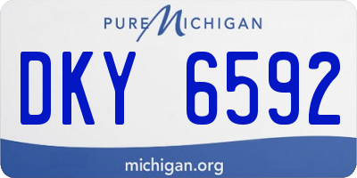 MI license plate DKY6592