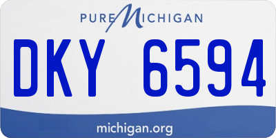 MI license plate DKY6594