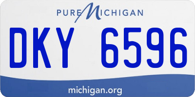 MI license plate DKY6596