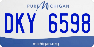 MI license plate DKY6598