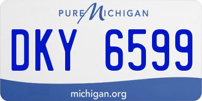 MI license plate DKY6599