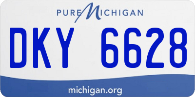 MI license plate DKY6628