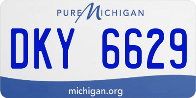 MI license plate DKY6629