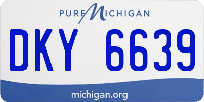 MI license plate DKY6639