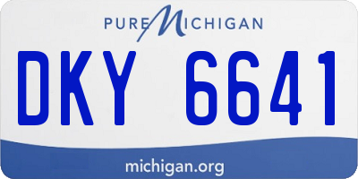 MI license plate DKY6641