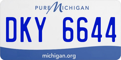 MI license plate DKY6644