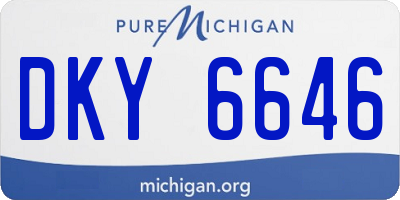 MI license plate DKY6646
