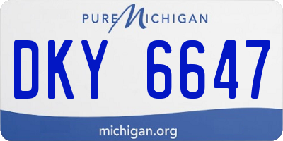 MI license plate DKY6647