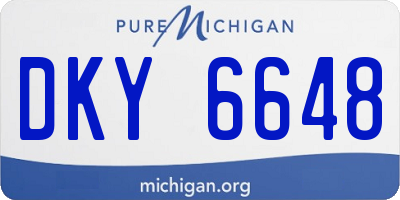 MI license plate DKY6648