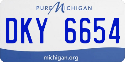 MI license plate DKY6654