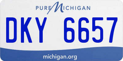 MI license plate DKY6657