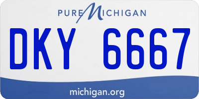 MI license plate DKY6667