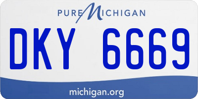MI license plate DKY6669
