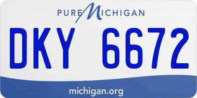 MI license plate DKY6672