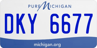 MI license plate DKY6677