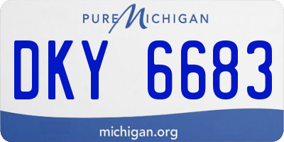 MI license plate DKY6683