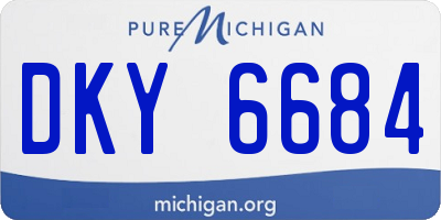 MI license plate DKY6684
